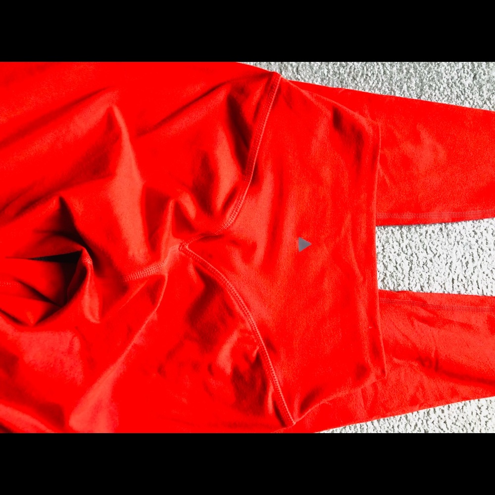 Bright red balance leggings